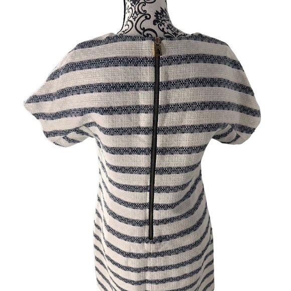 Sail to Sable STS Striped Tweed Shift Dress Size 8 | Nautical Coastal Style - Picture 4 of 16